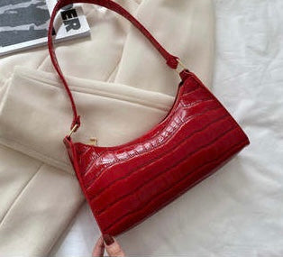 “SheBad” Red Alligator Print Handbag