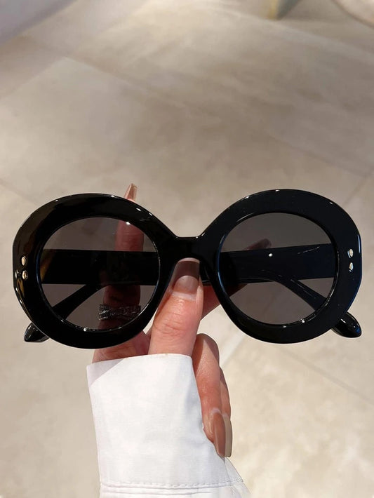 Chic "SHEBAD" Round Frame Fashion Glasses - Black Frames - Shop Blue Orchid Boutique