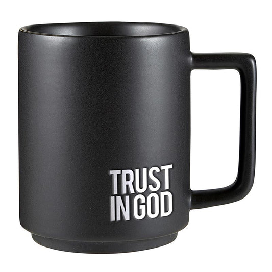 TRUST IN GOD Mug - Ceramic Mug with Debossed Design - Shop Blue Orchid Boutique