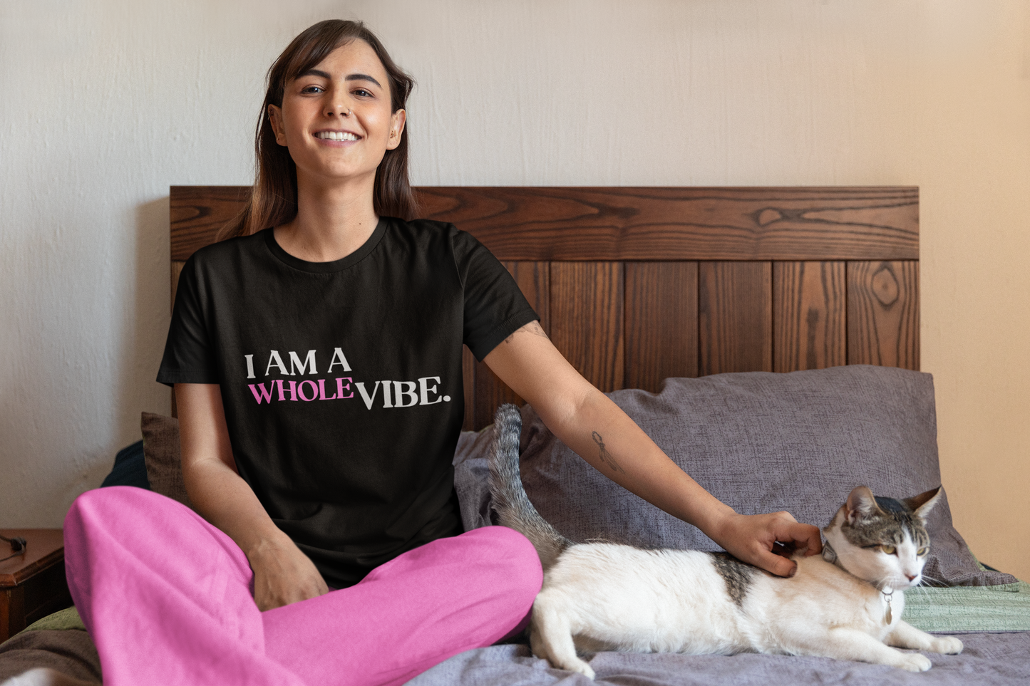 WHOLEVIBE - 'I AM' COLLECTION T-Shirt - 100% Airlume Cotton - Retail Fit - Shop Blue Orchid Boutique