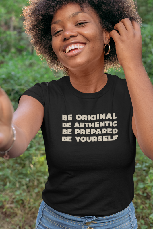 Girl Just 'BE' T-Shirt - Soft 100% Airlume Combed Cotton, Light Fabric, Retail Fit, Tear-Away Label, True to Size - Shop Blue Orchid Boutique
