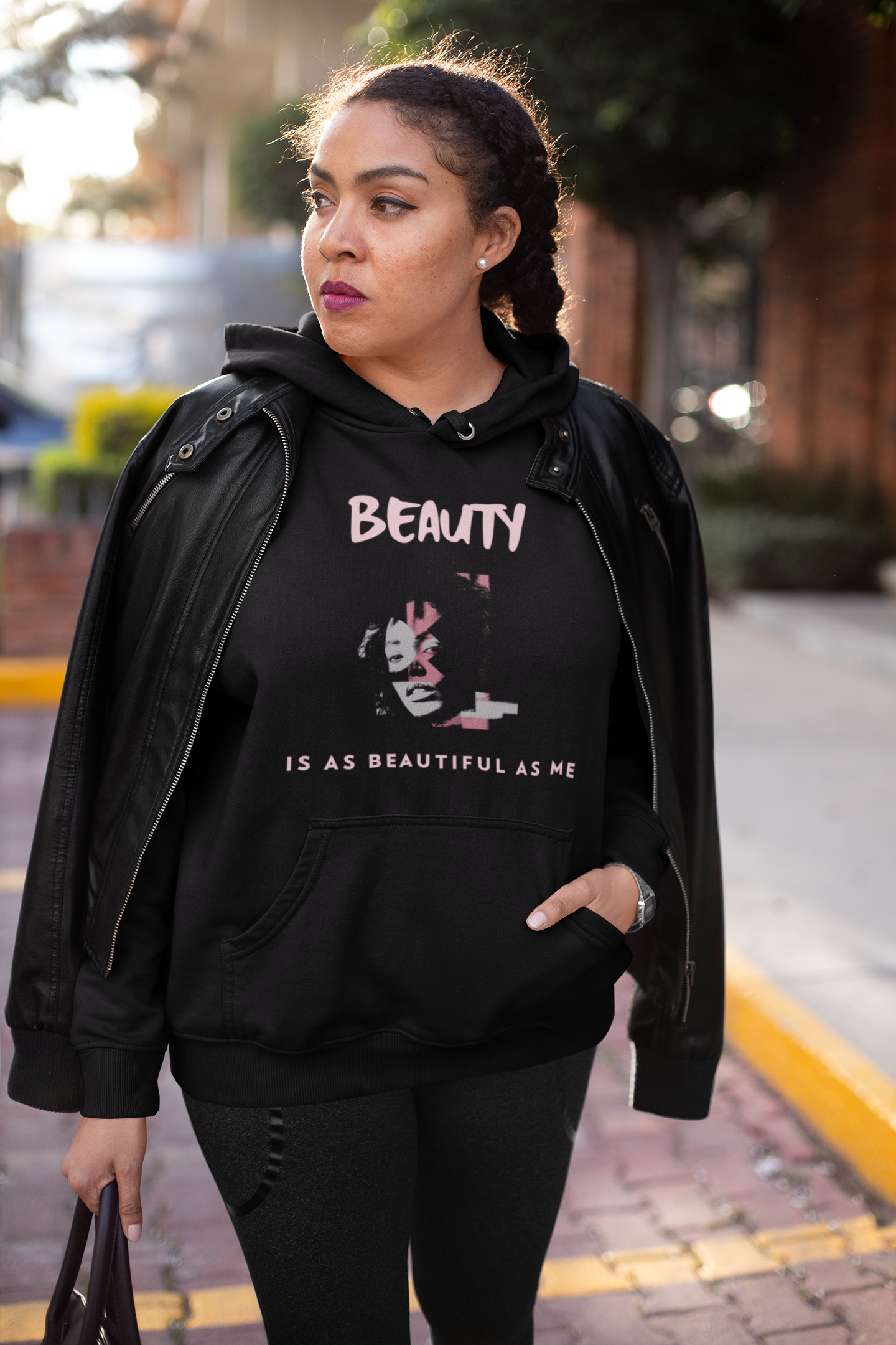 BEAUTY Pullover Hoodie - 8 oz. Cotton/Polyester Fleece, Retail Fit, Unisex Sizing, Ribbed Cuffs/Waistband, Pouch Pocket, Side Seams - Shop Blue Orchid Boutique